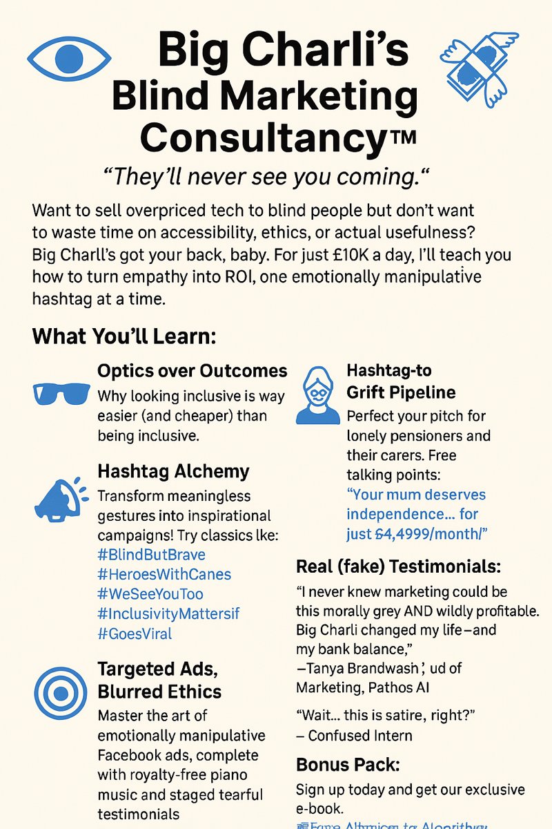 Cropped consultancy infographic with blue icons; description and limitations above, companion text linked below.