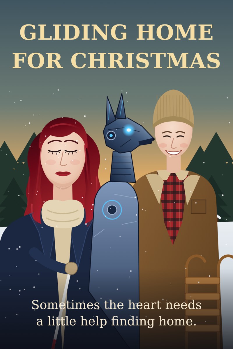 The Gliding Home for Christmas poster; full description above.